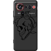 Чорний чохол BoxFace Nubia Z80 Ultra Skull and Roses