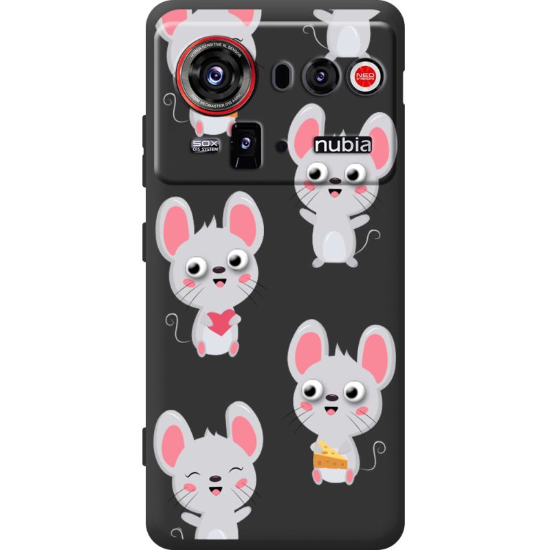 Прозорий чохол BoxFace Nubia Z80 Ultra с 3D-глазками Mouse