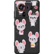 Прозорий чохол BoxFace Nubia Z80 Ultra с 3D-глазками Mouse