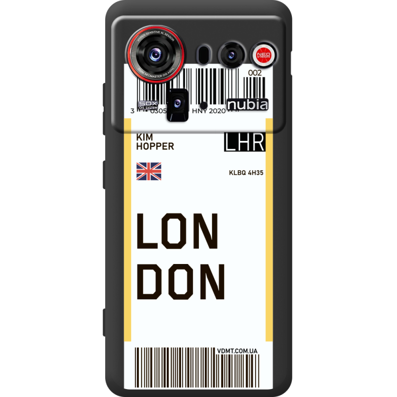 Прозорий чохол BoxFace Nubia Z80 Ultra Ticket London