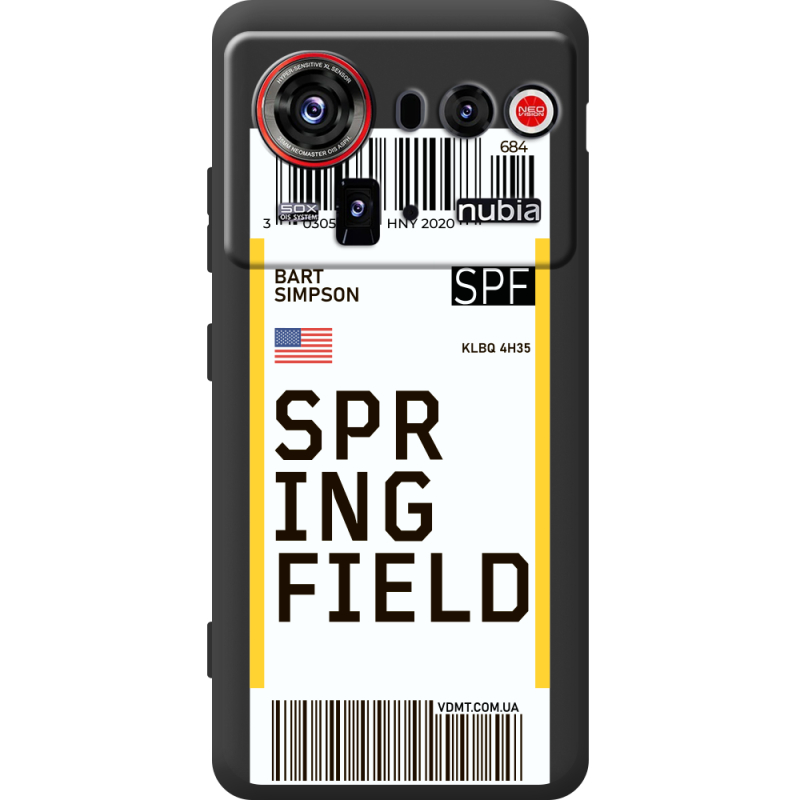 Прозорий чохол BoxFace Nubia Z80 Ultra Ticket Springfield