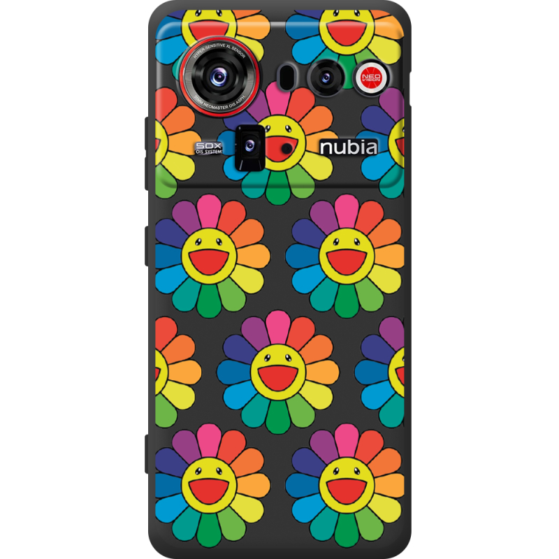 Прозорий чохол BoxFace Nubia Z80 Ultra Hippie Flowers