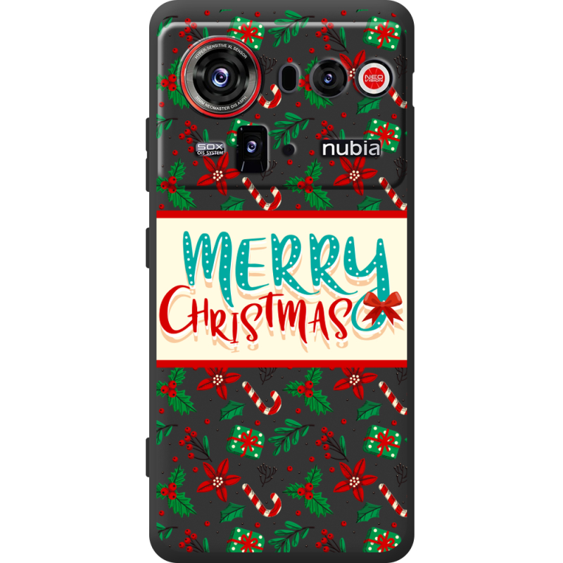Прозорий чохол BoxFace Nubia Z80 Ultra Vintage Christmas Pattern