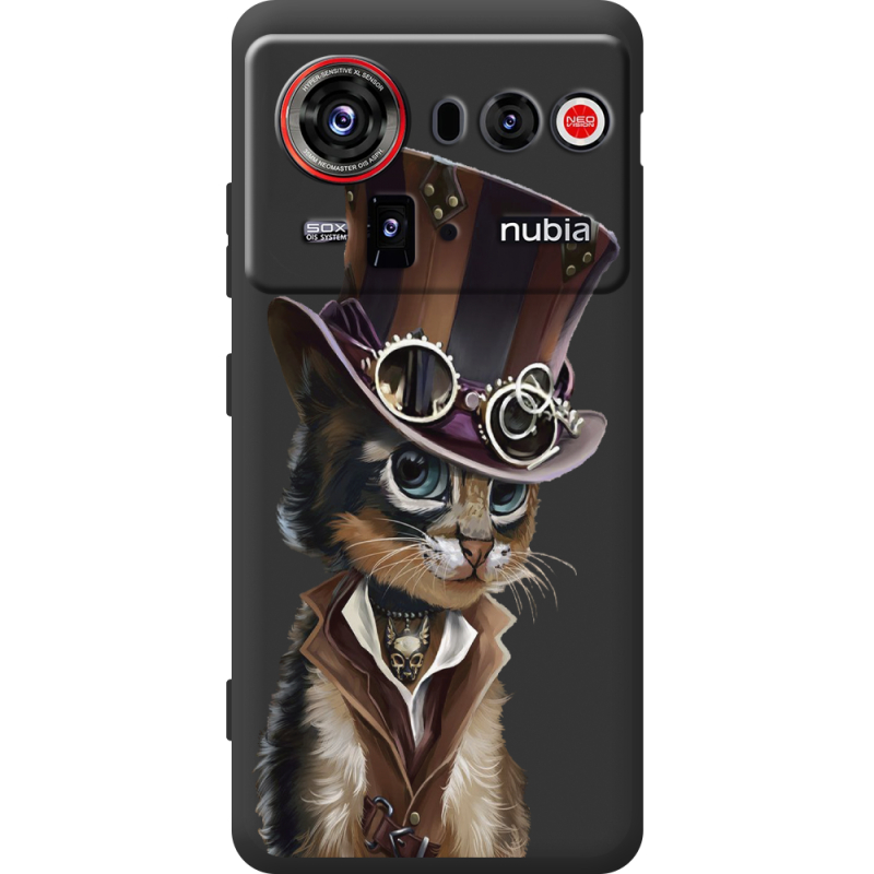 Прозорий чохол BoxFace Nubia Z80 Ultra Steampunk Cat