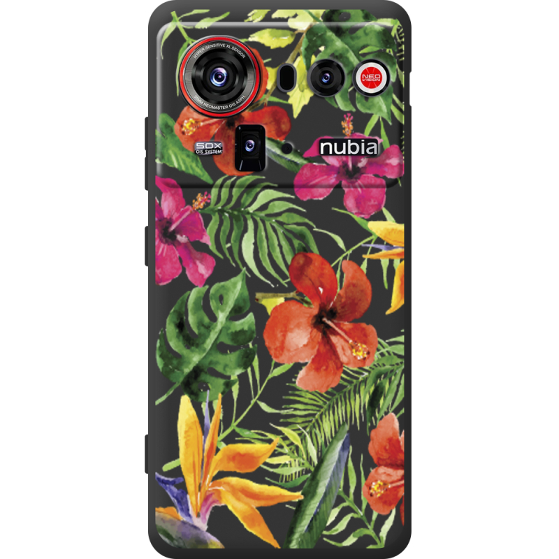 Прозорий чохол BoxFace Nubia Z80 Ultra Tropical Flowers