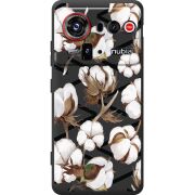 Прозорий чохол BoxFace Nubia Z80 Ultra Cotton flowers