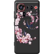 Чохол зі стразами Nubia Z80 Ultra Swallows and Bloom