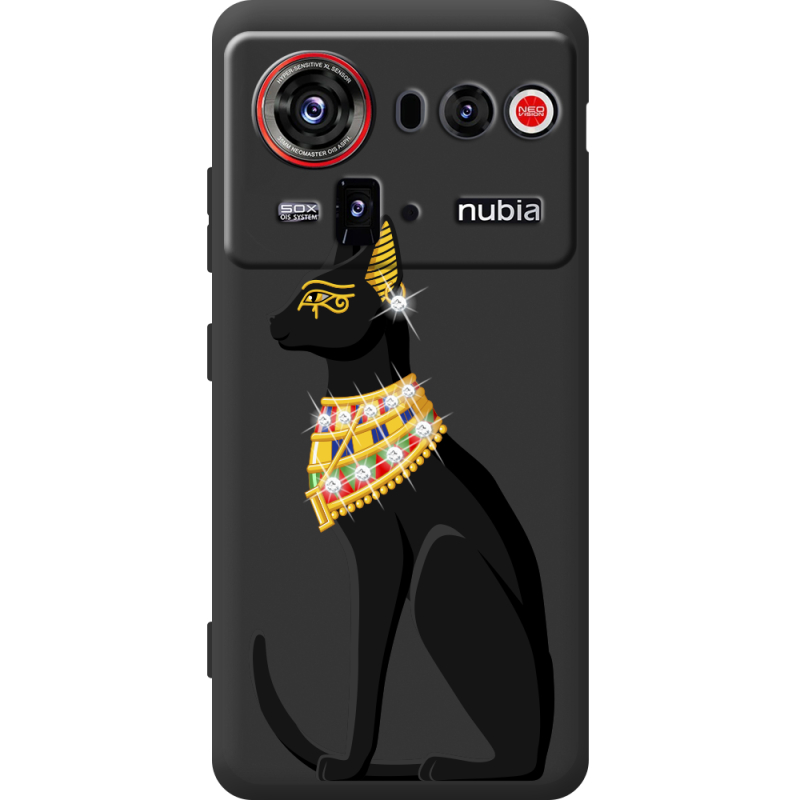 Чохол зі стразами Nubia Z80 Ultra Egipet Cat