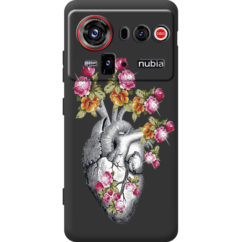 Чохол зі стразами Nubia Z80 Ultra Heart