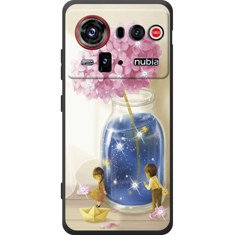 Чохол зі стразами Nubia Z80 Ultra Little Boy and Girl