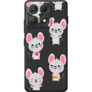 Прозорий чохол BoxFace Moto Edge 70 Max с 3D-глазками Mouse