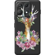 Чохол зі стразами Moto Edge 70 Max Deer with flowers