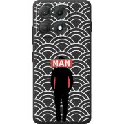 Чорний чохол BoxFace Moto Edge 70 Max Man Pattern