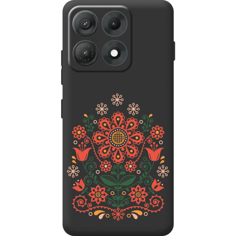 Чорний чохол BoxFace Moto Edge 70 Max Ukrainian Ornament