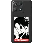 Чорний чохол BoxFace Moto Edge 70 Max Attack On Titan - Ackerman