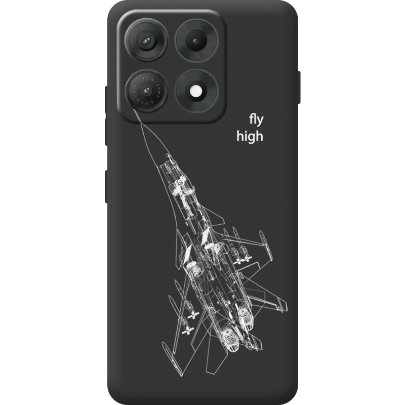 Чорний чохол BoxFace Moto Edge 70 Max Військовий літак