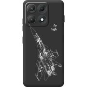 Чорний чохол BoxFace Moto Edge 70 Max Військовий літак
