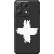 Чорний чохол BoxFace Moto Edge 70 Max Білий хрест ЗСУ