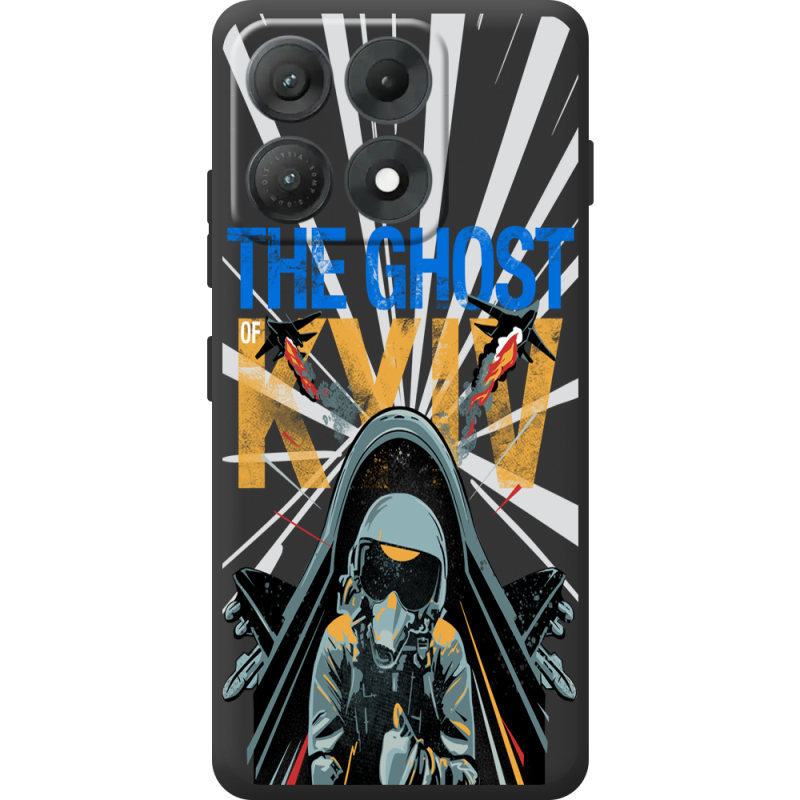 Чорний чохол BoxFace Moto Edge 70 Max Привид Києва в дії