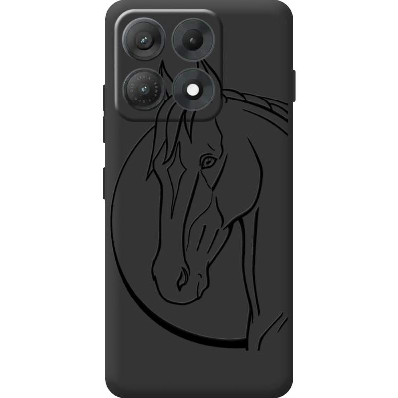 Чорний чохол BoxFace Moto Edge 70 Max Horse
