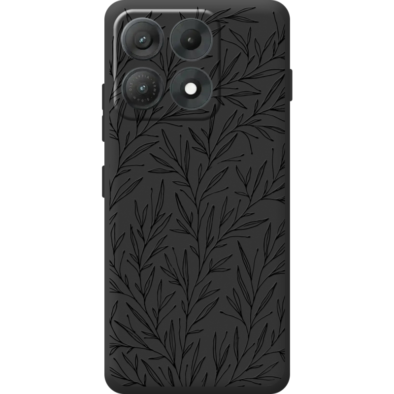 Чорний чохол BoxFace Moto Edge 70 Max Leaves
