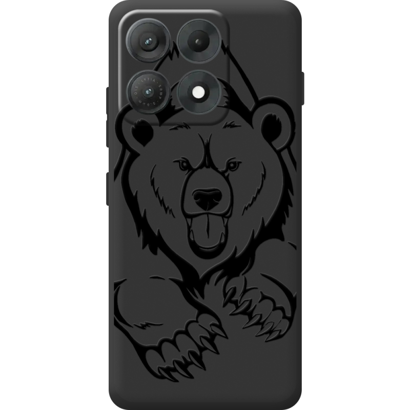 Чорний чохол BoxFace Moto Edge 70 Max Grizzly Bear