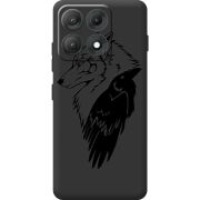 Чорний чохол BoxFace Moto Edge 70 Max Wolf and Raven