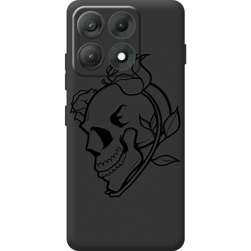 Чорний чохол BoxFace Moto Edge 70 Max Skull and Roses