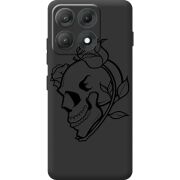 Чорний чохол BoxFace Moto Edge 70 Max Skull and Roses