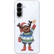 Прозорий чохол BoxFace Samsung Galaxy A18 (A185) Christmas Deer with Snow
