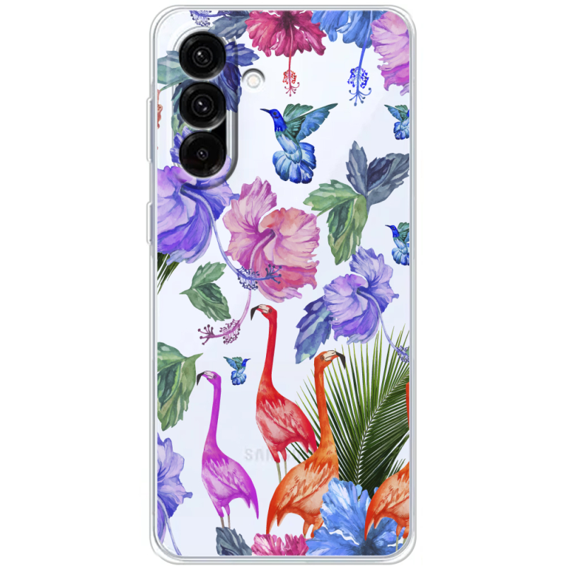 Прозорий чохол BoxFace Samsung Galaxy A18 (A185) Flamingo