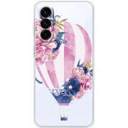 Чохол зі стразами Samsung Galaxy A18 (A185) Pink Air Baloon
