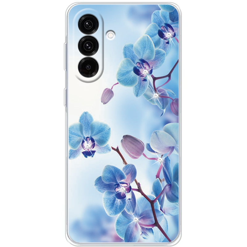 Чохол зі стразами Samsung Galaxy A18 (A185) Orchids