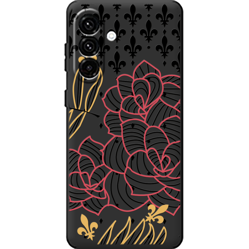 Чорний чохол BoxFace Samsung Galaxy A18 (A185) FranceFlowers