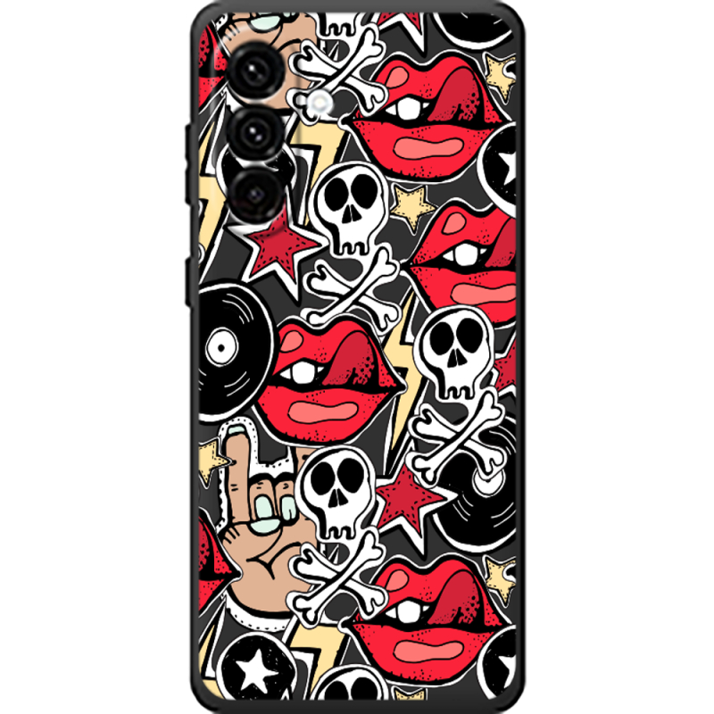 Чорний чохол BoxFace Samsung Galaxy A18 (A185) Rock Graffiti