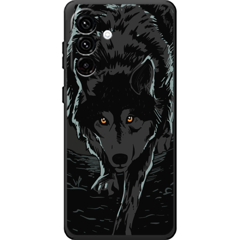 Чорний чохол BoxFace Samsung Galaxy A18 (A185) Wolf