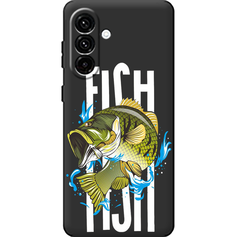 Чорний чохол BoxFace Samsung Galaxy A18 (A185) Fish