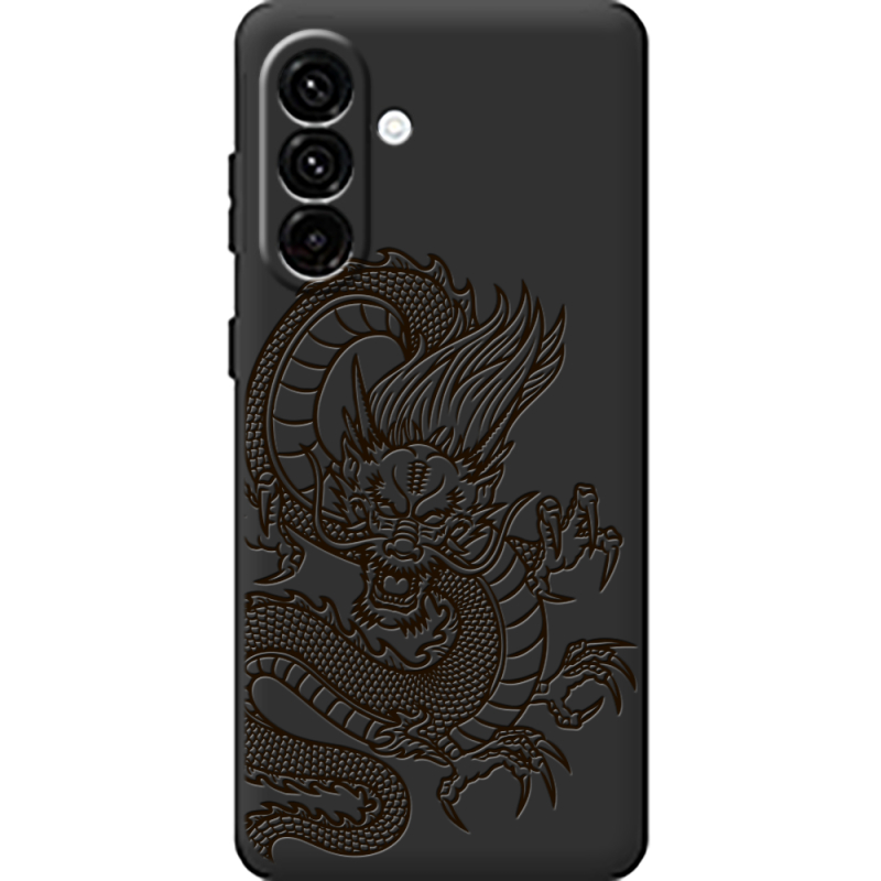 Чорний чохол BoxFace Samsung Galaxy A18 (A185) Chinese Dragon