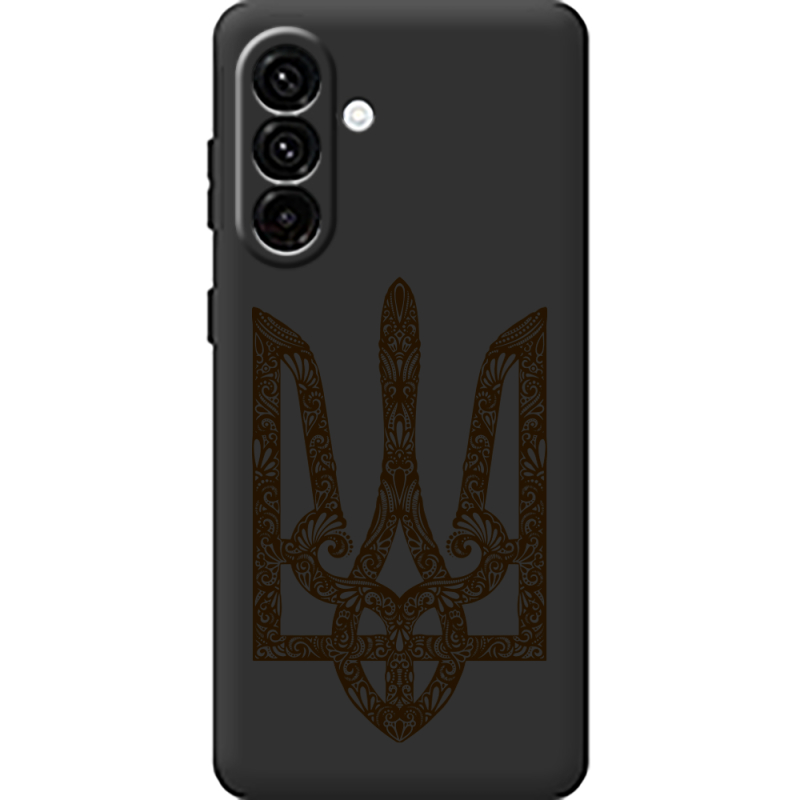 Чорний чохол BoxFace Samsung Galaxy A18 (A185) Ukrainian Trident