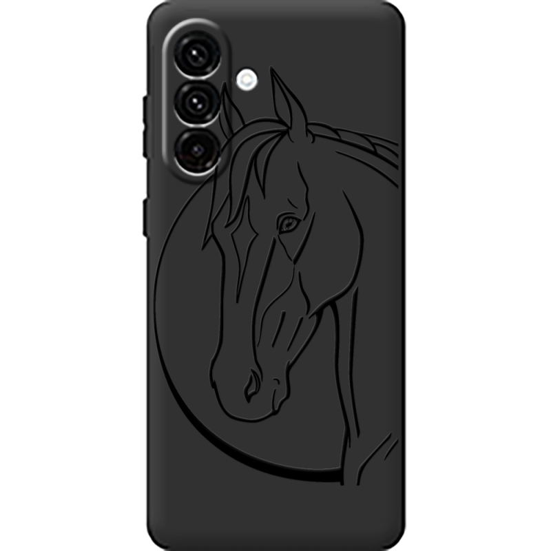 Чорний чохол BoxFace Samsung Galaxy A18 (A185) Horse