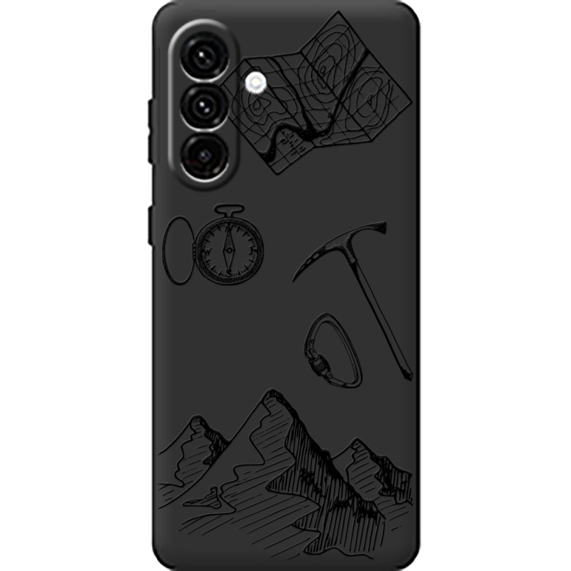 Чорний чохол BoxFace Samsung Galaxy A18 (A185) Mountains
