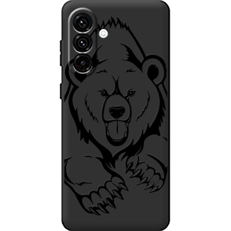 Чорний чохол BoxFace Samsung Galaxy A18 (A185) Grizzly Bear