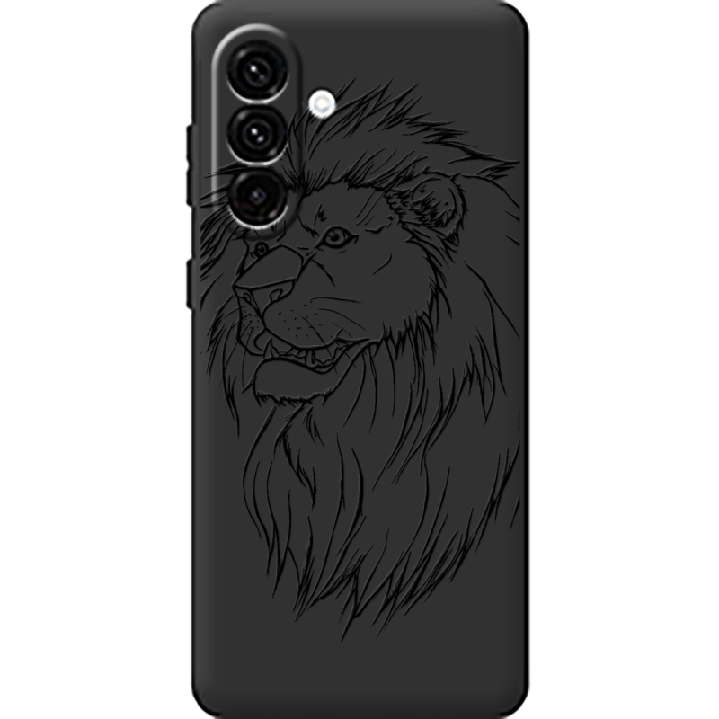 Чорний чохол BoxFace Samsung Galaxy A18 (A185) Lion