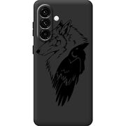 Чорний чохол BoxFace Samsung Galaxy A18 (A185) Wolf and Raven