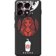 Чорний чохол BoxFace Moto Edge 70 Pro RedWhite Coffee