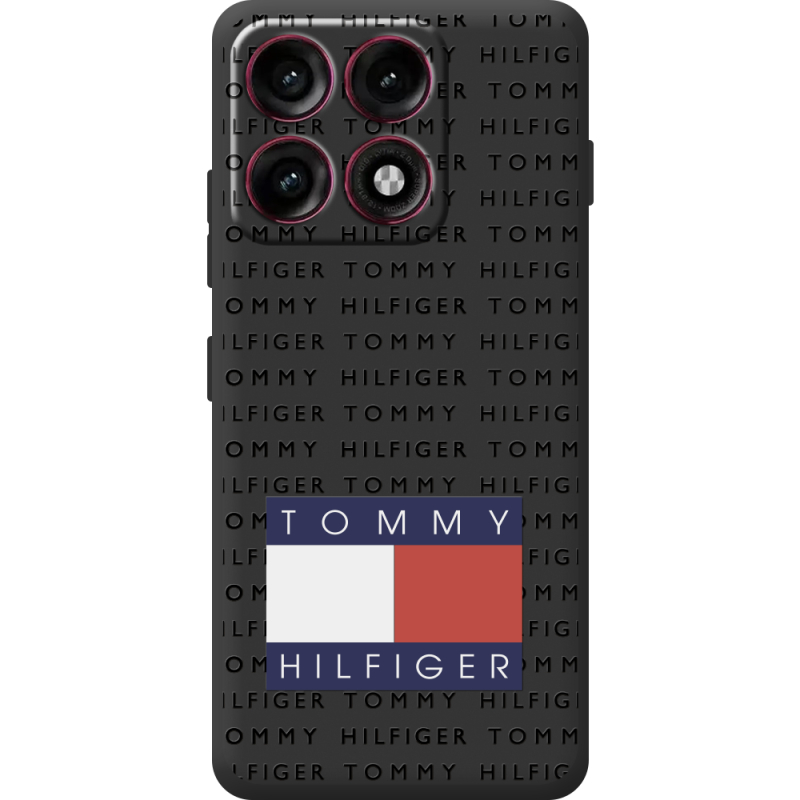 Чорний чохол BoxFace Moto Edge 70 Pro Tommy Print