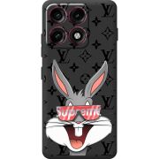 Чорний чохол BoxFace Moto Edge 70 Pro looney bunny