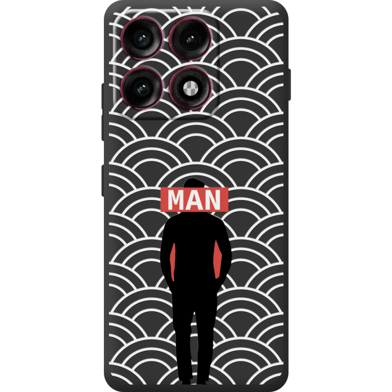 Чорний чохол BoxFace Moto Edge 70 Pro Man Pattern