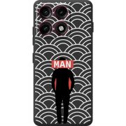 Чорний чохол BoxFace Moto Edge 70 Pro Man Pattern