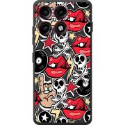 Чорний чохол BoxFace Moto Edge 70 Pro Rock Graffiti